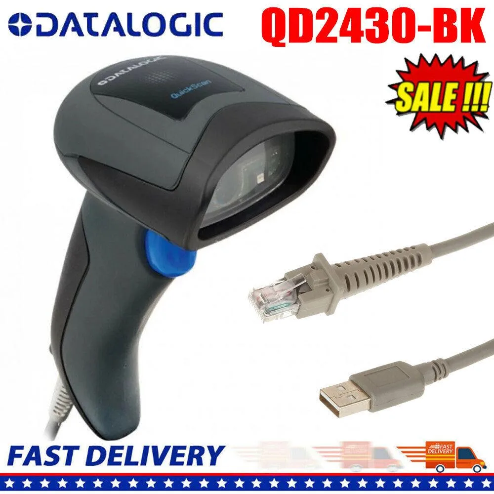 Datalogic Datalogic QD2430 2D barcode scanner, wired USB, black — product photo