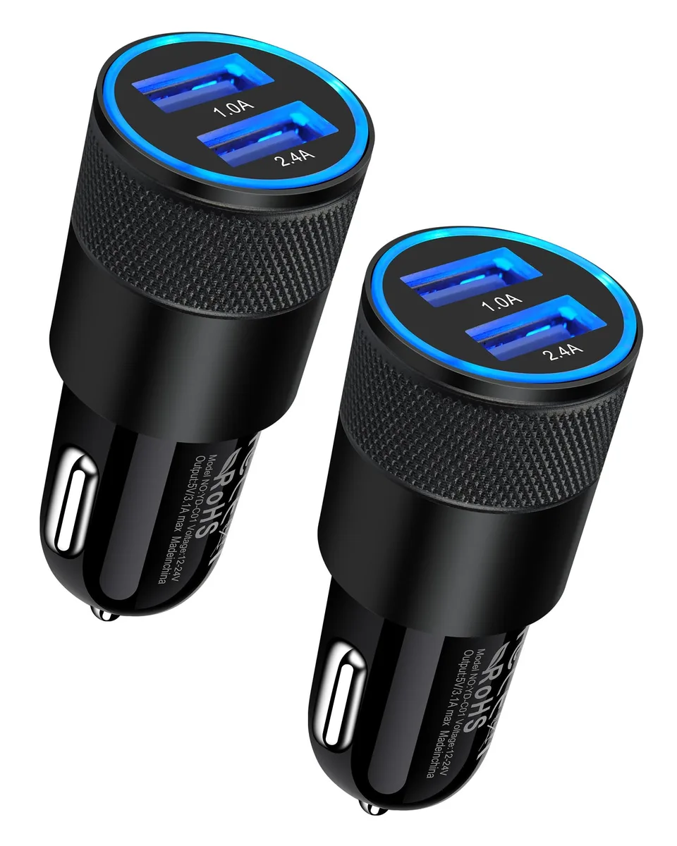 No Sew No Sew AILKIN Dual USB-A Car Charger 2 Pack 3.4A — product photo