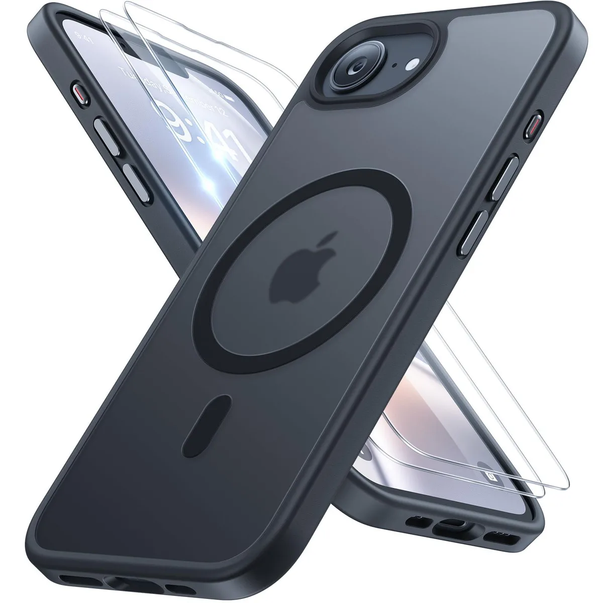 Miracase for iPhone 16e/17e 6.1" Matte Black cell phones - unlocked — product photo