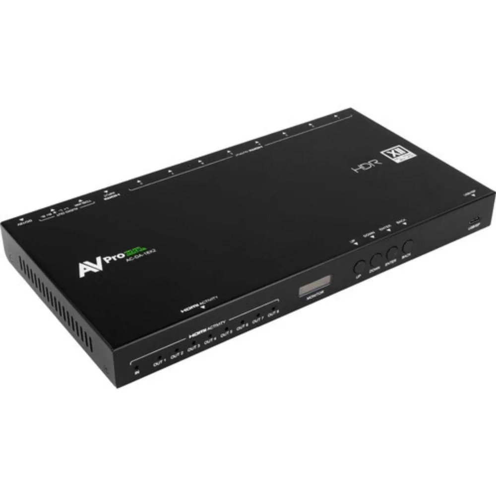 AVPro Edge AVPro Edge AC-DA-18X2 48Gbps 1x8 HDMI Distribution Amplifier pro sound — product photo