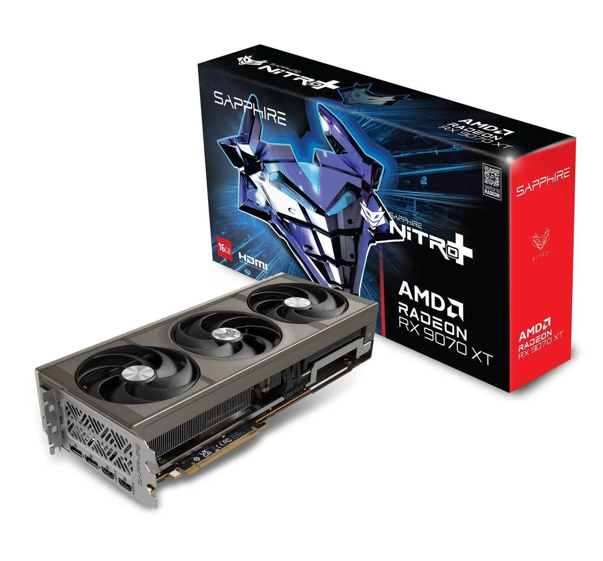 Sapphire Tech Sapphire Tech NITRO+ Radeon RX 9070 XT 16GB graphics card — product photo