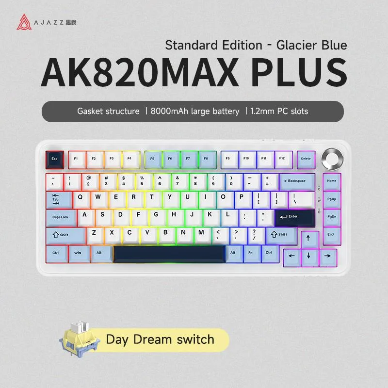Ajazz Ajazz AK820 MAX PLUS 75% three-mode mechanical keyboard — product photo