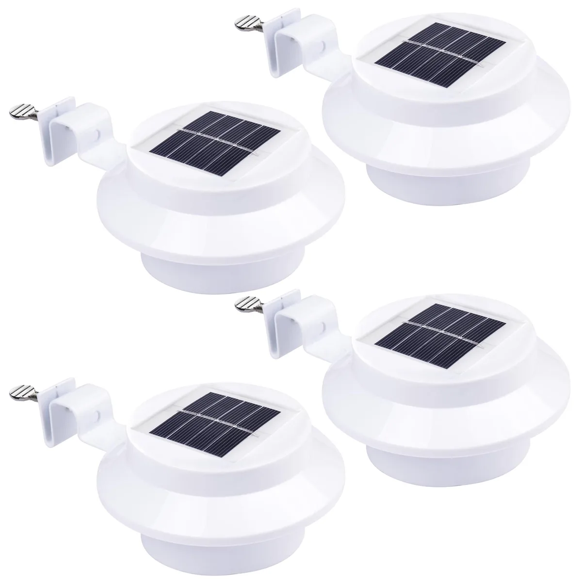 Yescom USA, Inc. Yescom USA, Inc. Solar Gutter Light 4 pcs 3 LED White Bracket 11/16 — product photo