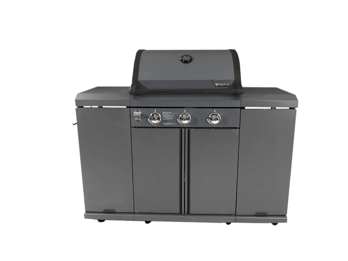 Brand-Man Grills Brand-Man Grills BMRUS2-3B 3-Burner Gas Grill Center &amp; Kitchen Island — product photo