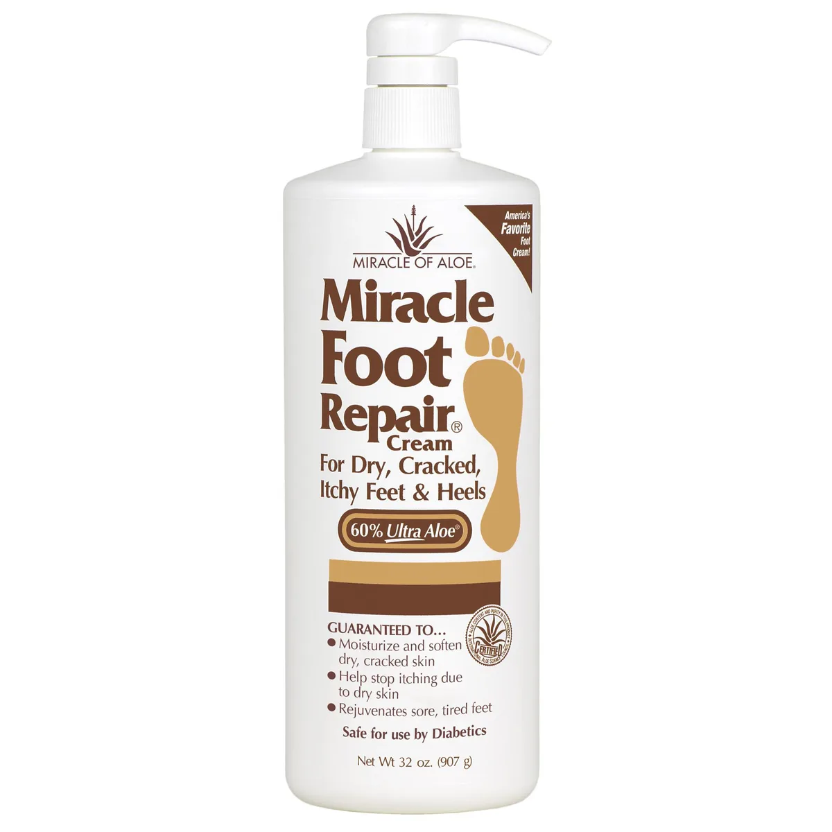 Miracle of Aloe Miracle of Aloe Foot Repair Cream 32 Ounce 60% Aloe Vera — product photo