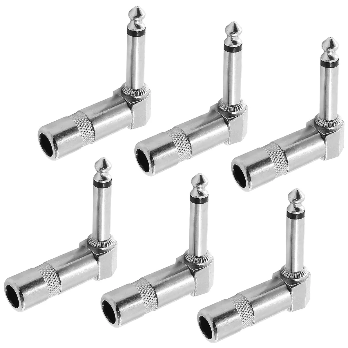 Boxwave Boxwave Mono 1/4 Right Angle Plug 6.35mm Audio Adapter Nickel 6 PCS — product photo