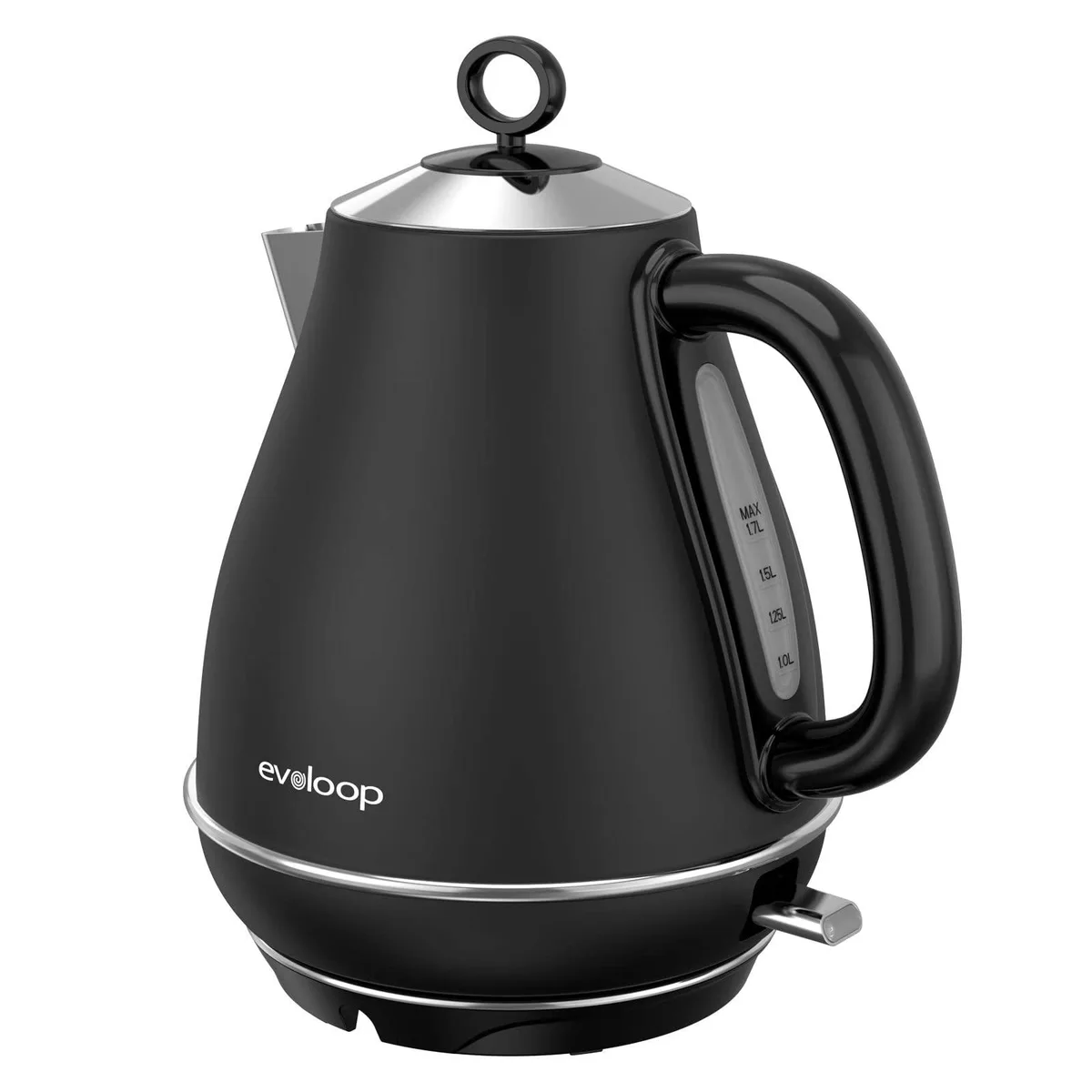 evoloop JK-140G 1.7L electric kettle, matt black — product photo