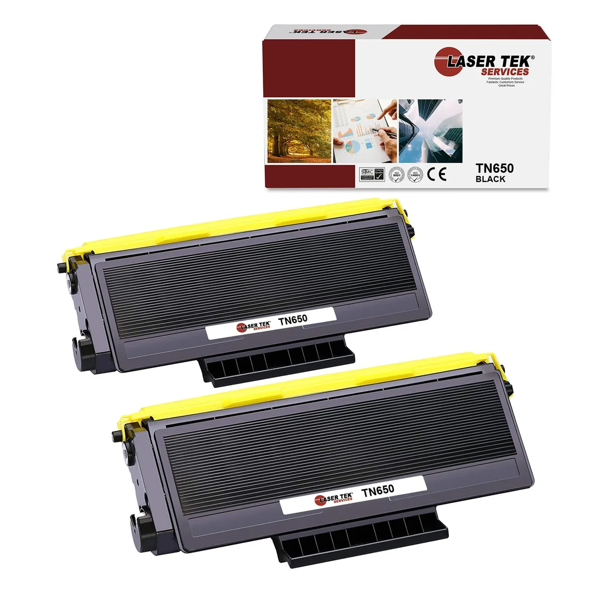 Laser Tek Services Laser Tek Services TN650 Black Toner Cartridge 2PK — product photo