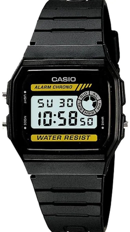 CASIO CASIO F94WA-9 Digital Chronograph Watch Black Resin 38.2mm 30m — product photo