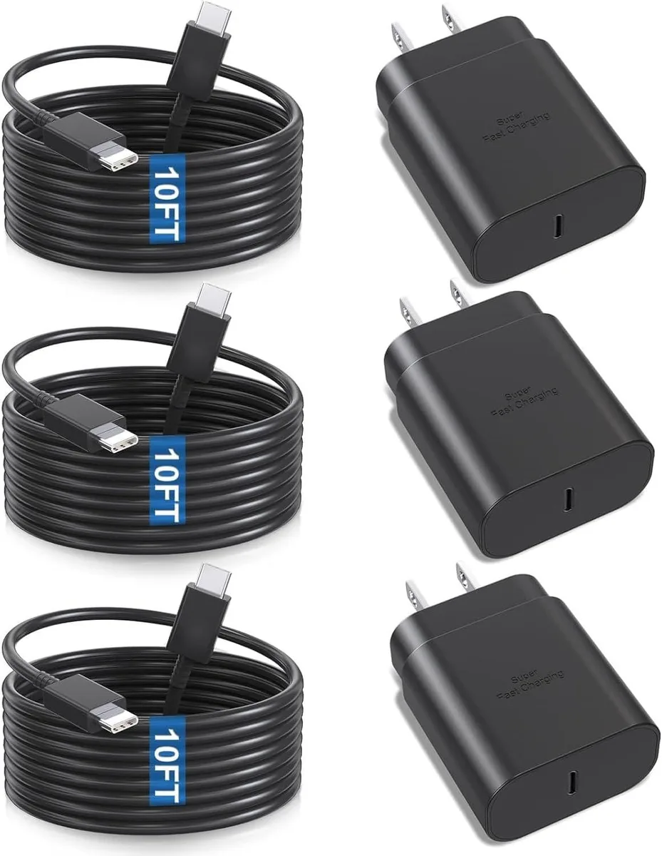 ONITOON ONITOON 25W USB-C Wall Charger 3-Pack with 10ft Cable — product photo