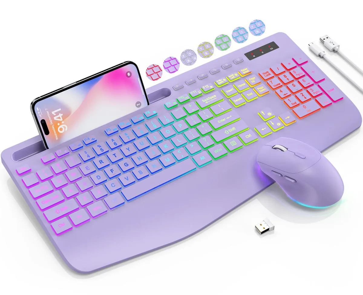  SABLUTE KL3 PRO Wireless Gaming Keyboard Lavender Purple — product photo