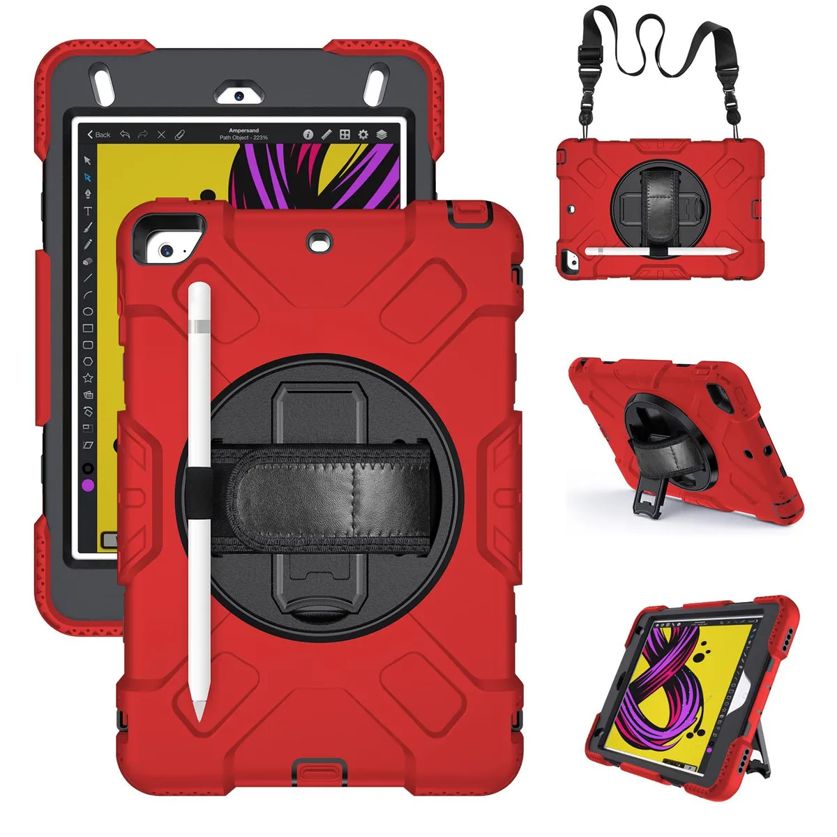 BONAEVER BONAEVER A2133/ iPad Mini 4/5 7.9 inch rugged laptop case Red — product photo