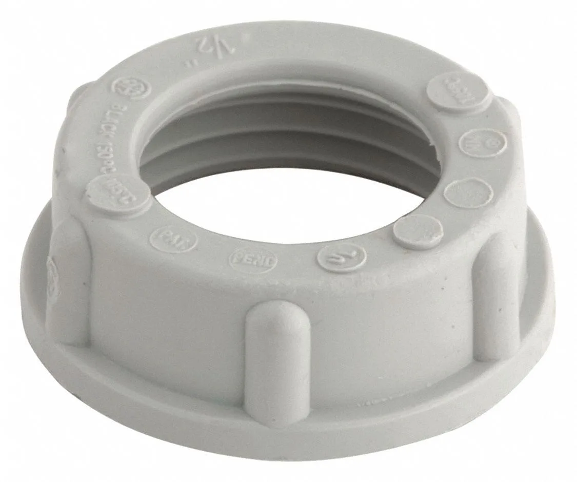 Hubbell Incorporated Hubbell Incorporated RACO 1405 IMC Bushing 1-1/4 in Threaded Plastic Zinc Plated Gray — product photo