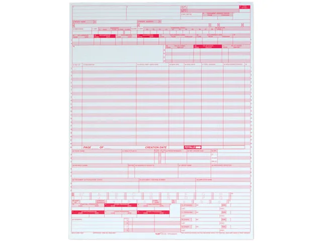TOPS TOPS 59870R UB04 Hospital Insurance Claim Form 8-1/2 x 11 2500 tax form — product photo