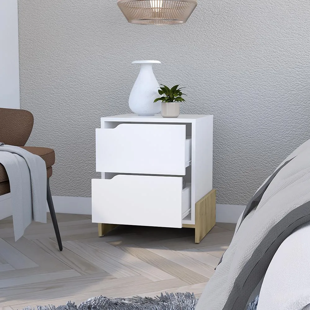 tuphen tuphen Brookland Nightstand White Macadamia Bedroom Set — product photo