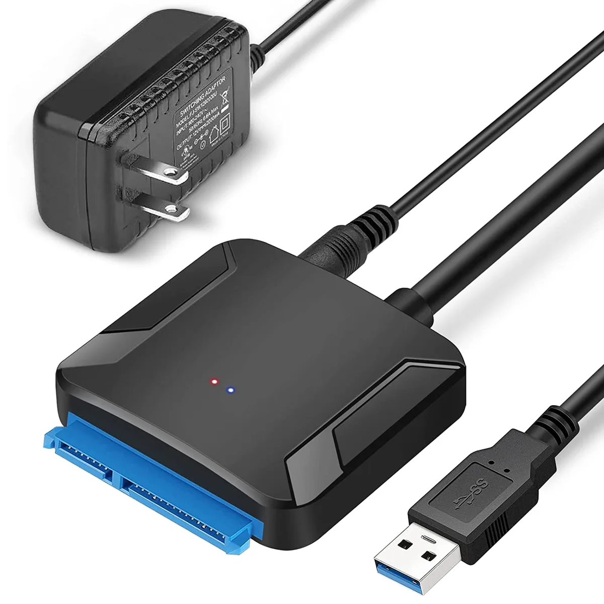 SMA SMA USB 3.0 to SATA adapter cable 40cm black — product photo