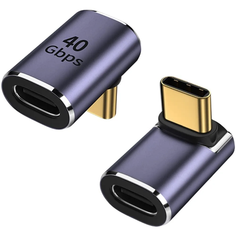 BUCIER BUCIER 90 Degree USB C Male to Female Adapter Purple 2 Pack usb converter — product photo