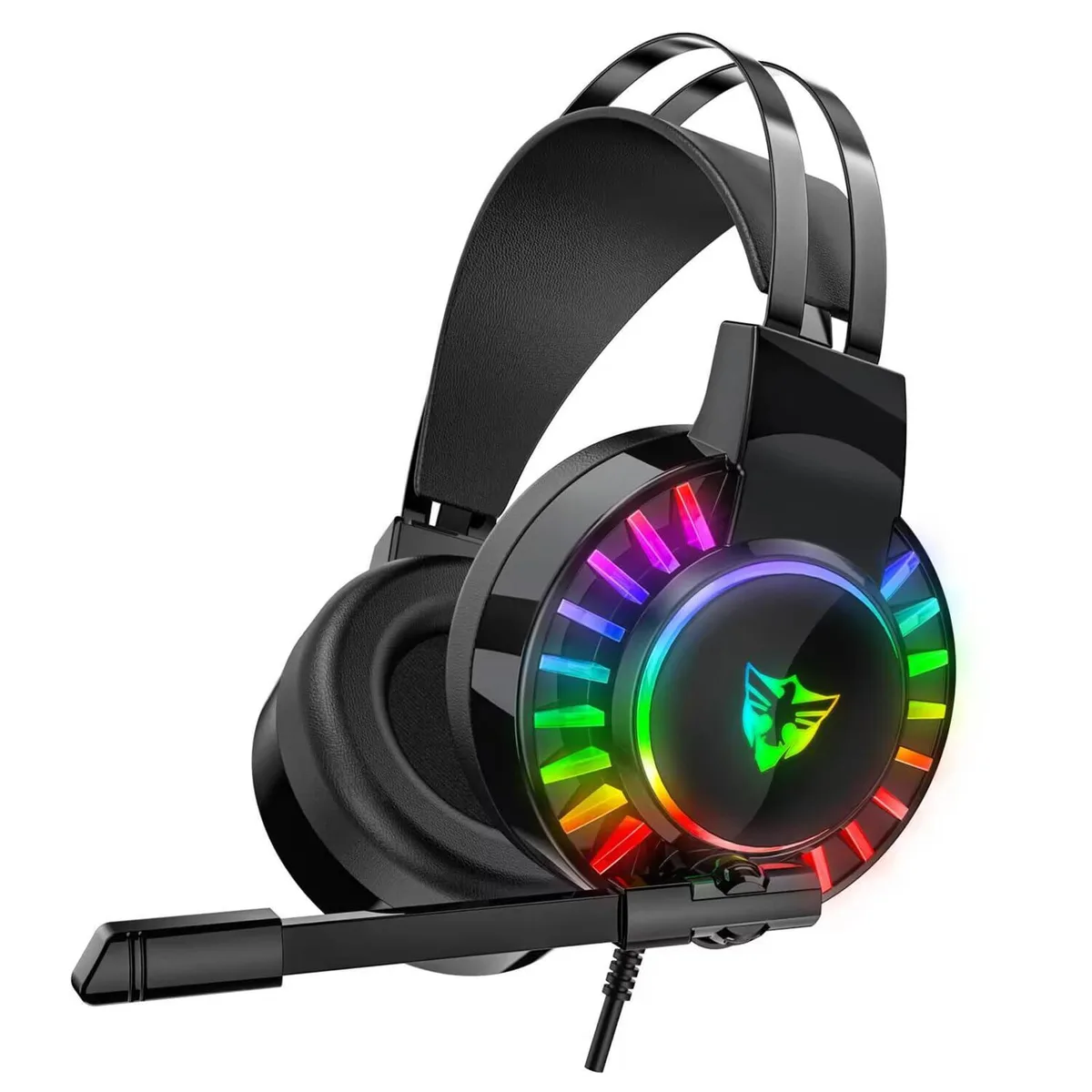  Guiheng GHGHS-wired black Wired Gaming Headset 3.5mm 7.1 Surround 49-inch Cable Black — product photo