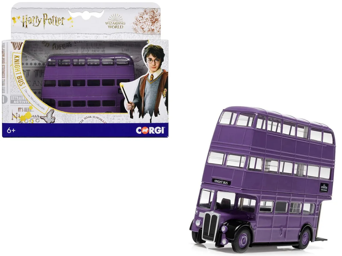 Corgi Corgi "Knight Bus" Triple Decker Bus Purple Harry Potter Movie Series Diecast Model — product photo