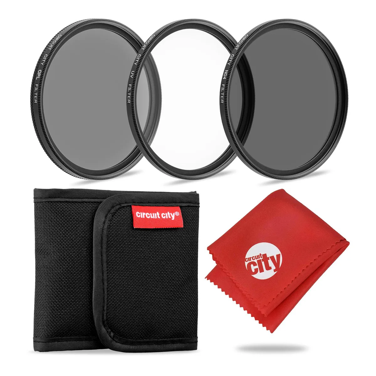 Circuit City Circuit City Filter Kit UV CPL ND4 67mm with Pouch and Cloth — product photo