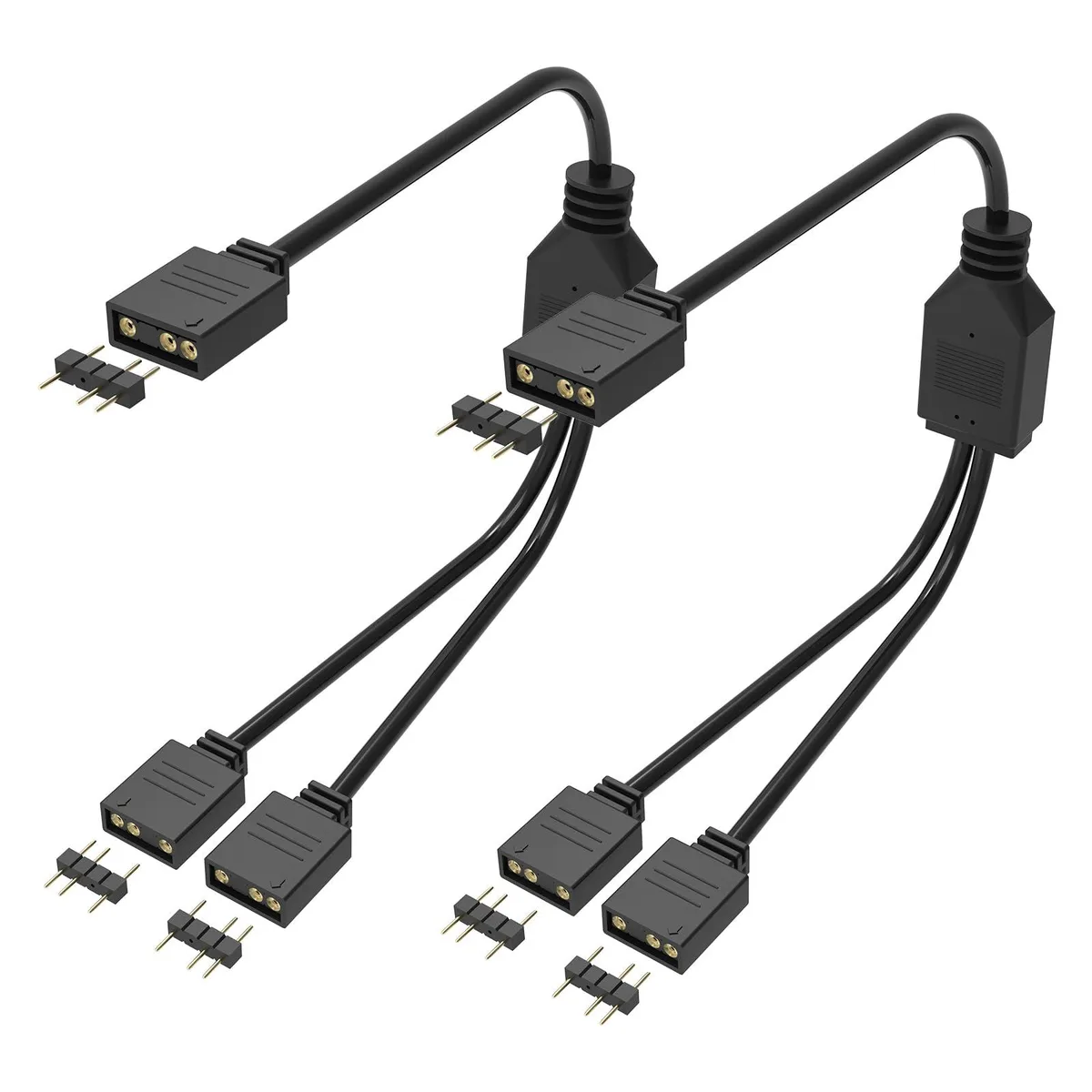  Cable Matters ARGB Splitter Cable 1-to-2 5V 3-Pin 11.8 Inch 2 Pack — product photo