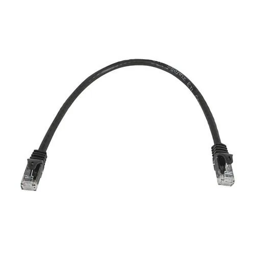 Monoprice Inc. Monoprice Inc. 11260 Cat5e Network Ethernet Cable 1 ft Black 24AWG 350MHz UTP 50μ Gold — product photo