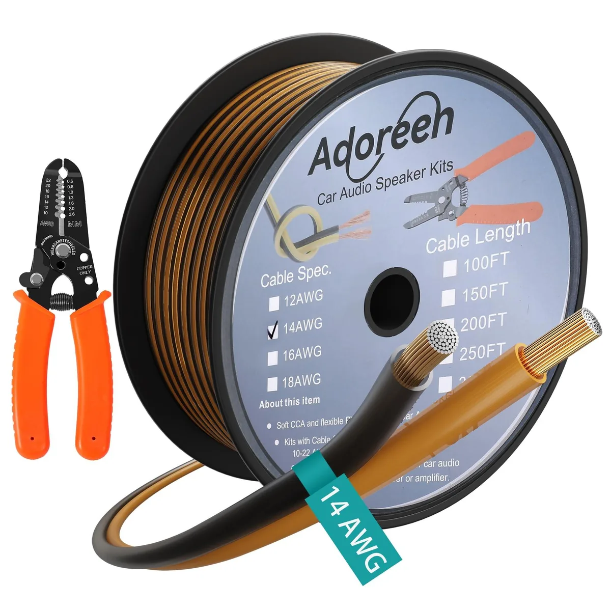 BESIGN BESIGN 14 AWG Speaker Wire 100 ft 2 Conductor CCA — product photo