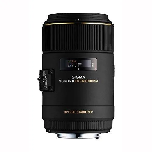 SIGMA Sigma 105mm F2.8 EX DG OS HSM Macro Lens for Canon SLR Camera International Version — product photo