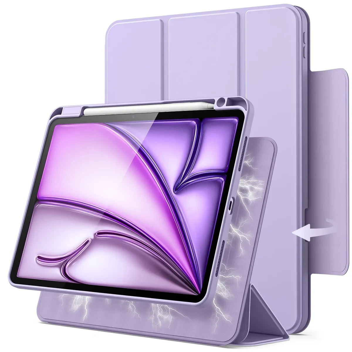 JETech JETech Magnetic Detachable Case for iPad Air 11-Inch M4/M3/M2 (Purple) — product photo