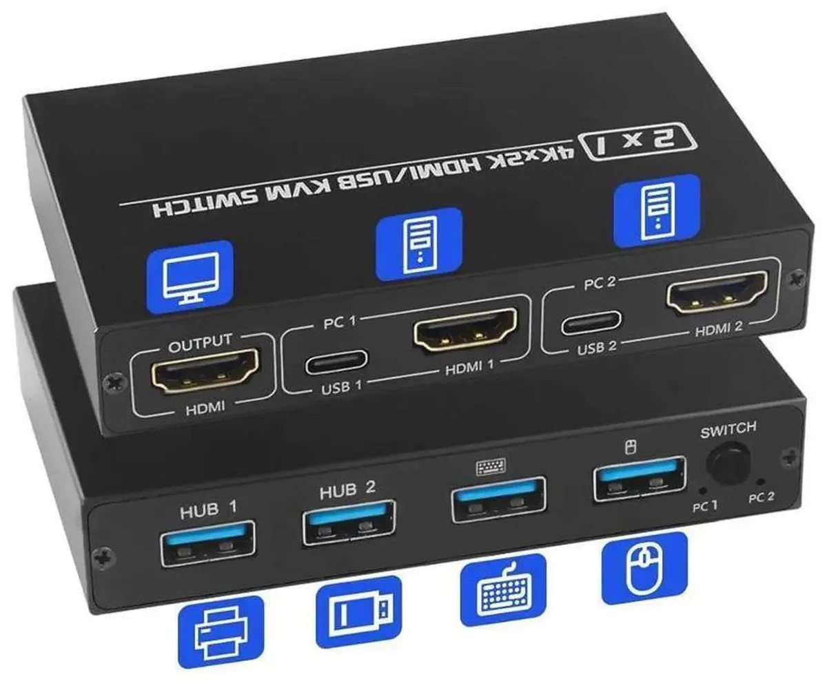 SMUGDESK SMUGDESK 2 Port HDMI KVM Switch 4K@30Hz USB 2.0 — product photo