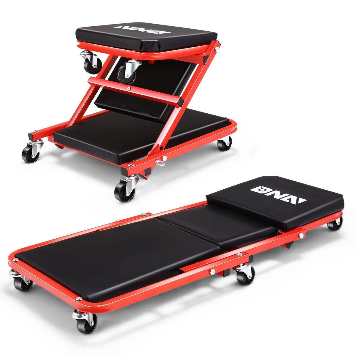 DNA Motoring DNA Motoring TOOLS-00184 36" 2-in-1 Creeper/Seat 150kg Red — product photo