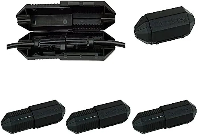 usbroway usbroway CordSafe Extension Cord Plug Protector Safety Cover 3pk Black — product photo