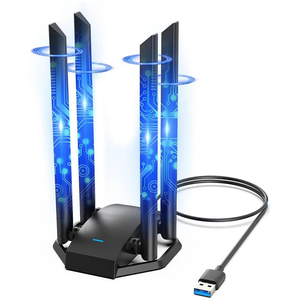AUTYUE AUTYUE AC1300 USB 3.0 Wi-Fi Adapter 4×6dBi Antennas — product photo