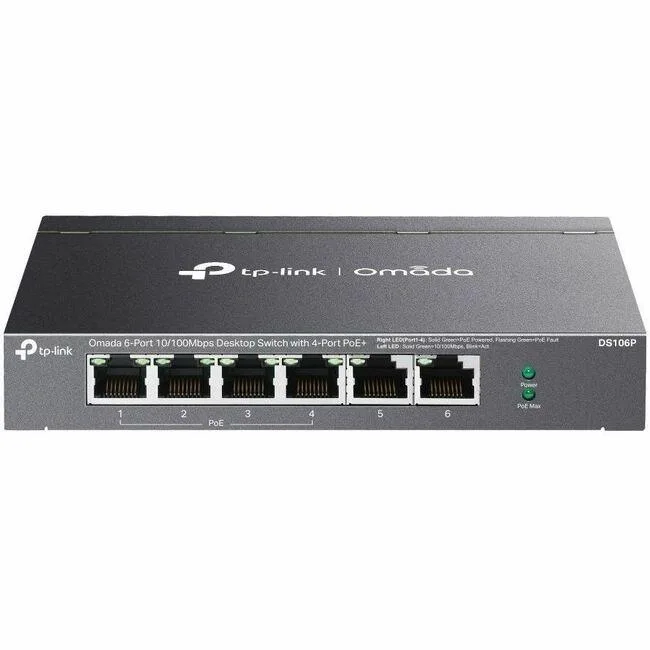 TP-Link TP-Link DS106P 10-port network switch with 4-port PoE+ — product photo