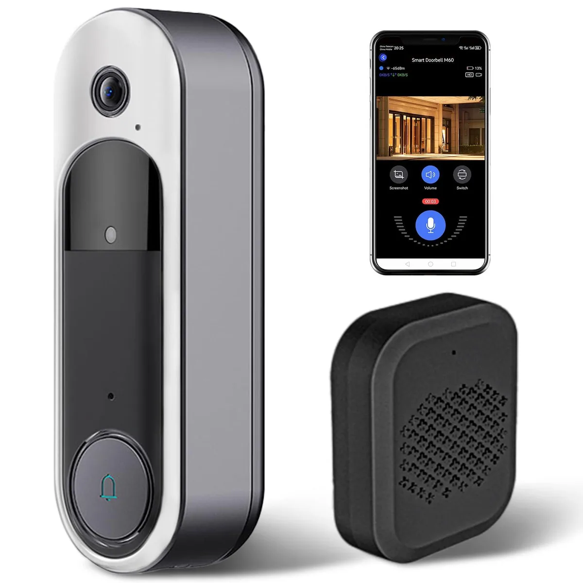  Clover M60 1080p Wireless Surveillance Doorbell 2.4GHz — product photo