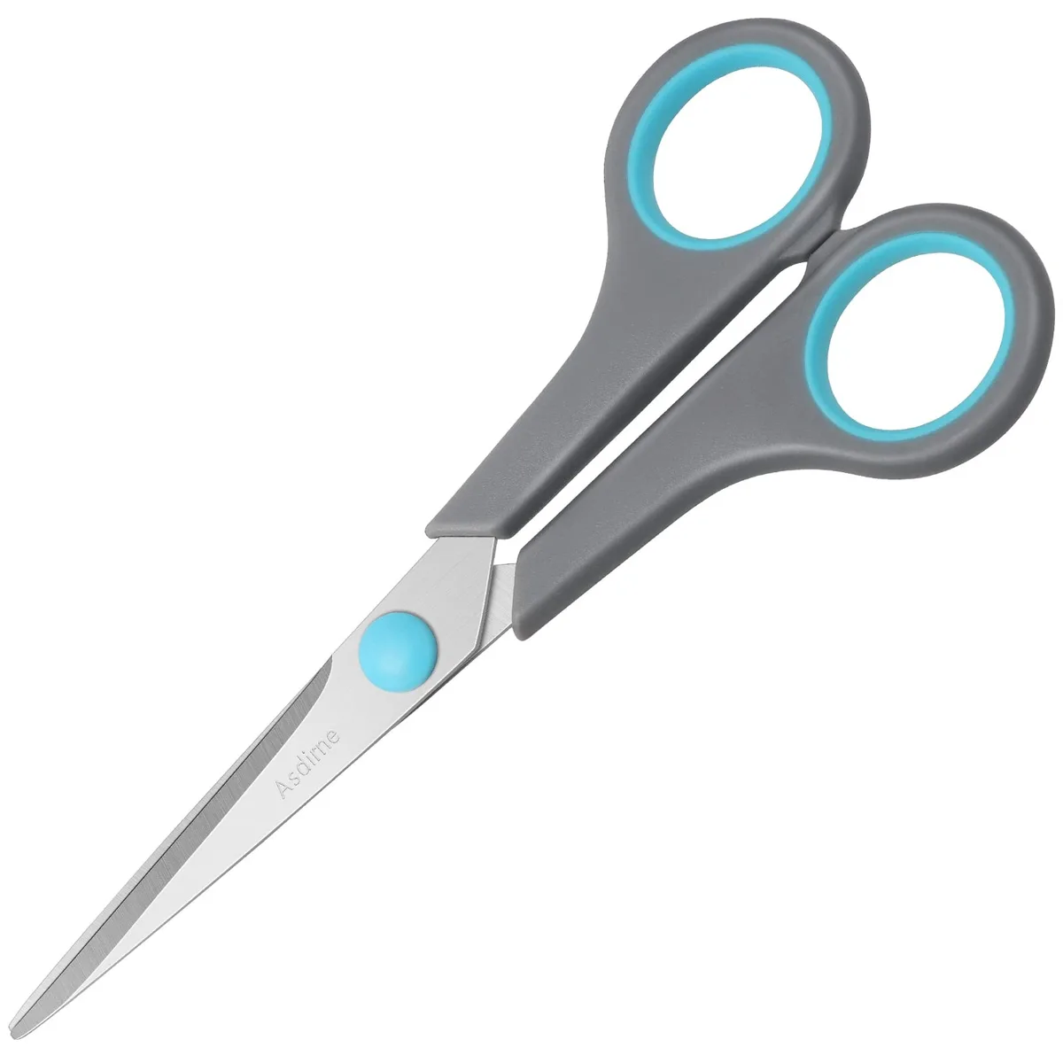  Asdirne 6.4" Scissors Stainless Steel Soft Grip Blue/Grey — product photo