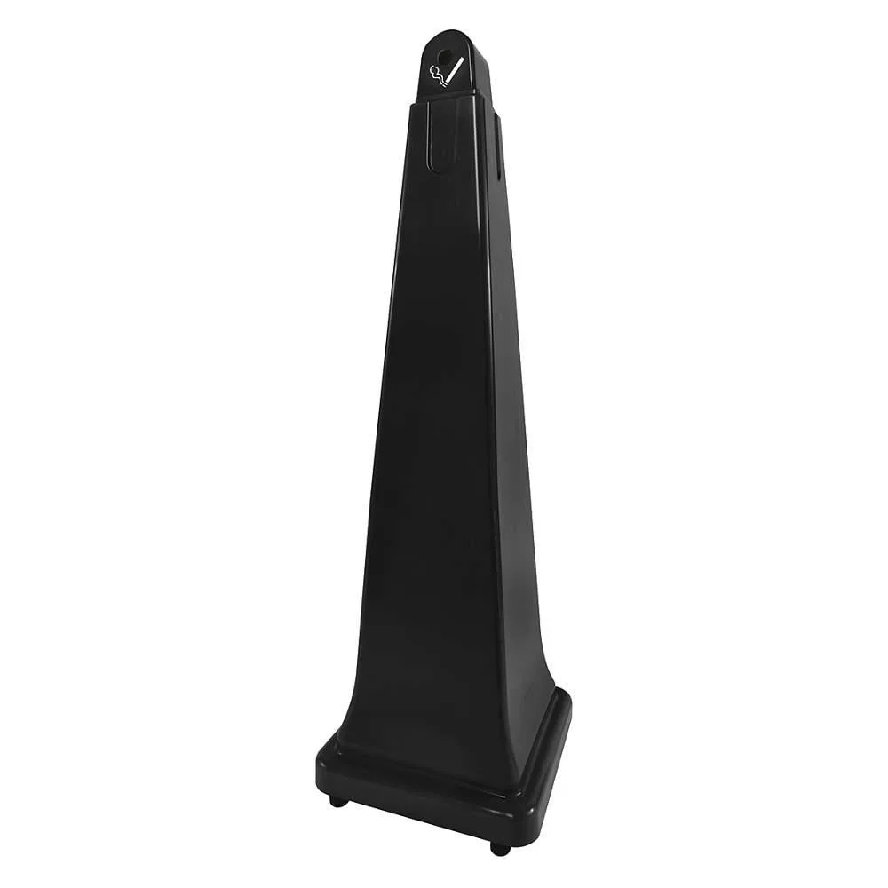 Rubbermaid Rubbermaid FG257088BLA Cigarette Receptacle 1 gal Black cleaning — product photo