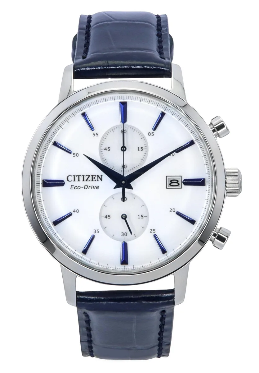 Citizen Citizen Eco-Drive Chronograph Leather White Dial CA7069-16A Watch — product photo