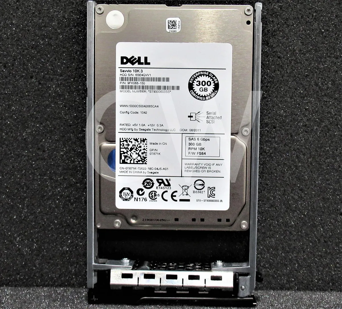 DELL DELL 9FK066-150 300GB 10000RPM SAS 2.5in internal hard drive — product photo