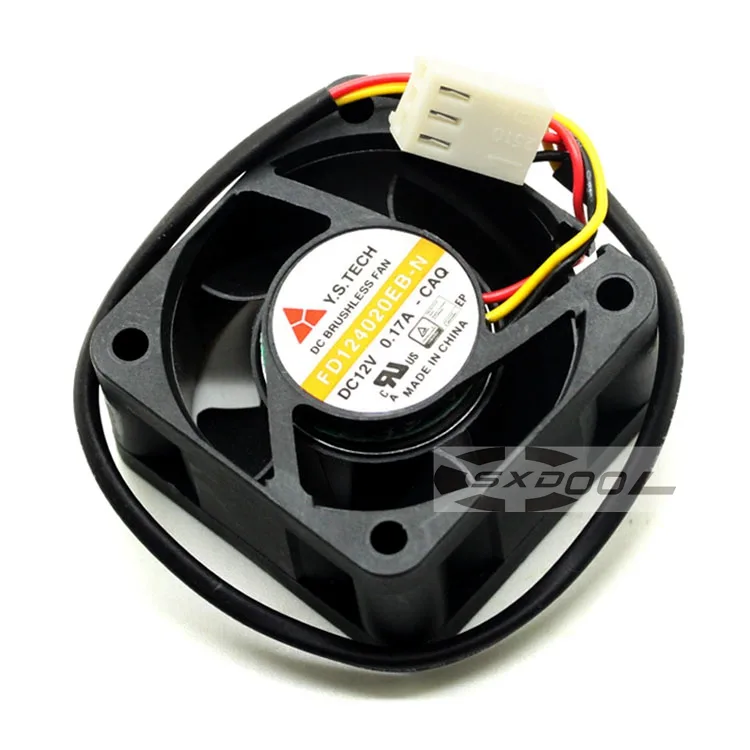 SXDOOL SXDOOL FD124020EB-N 40mm case fan 12V 0.17A 8900RPM — product photo