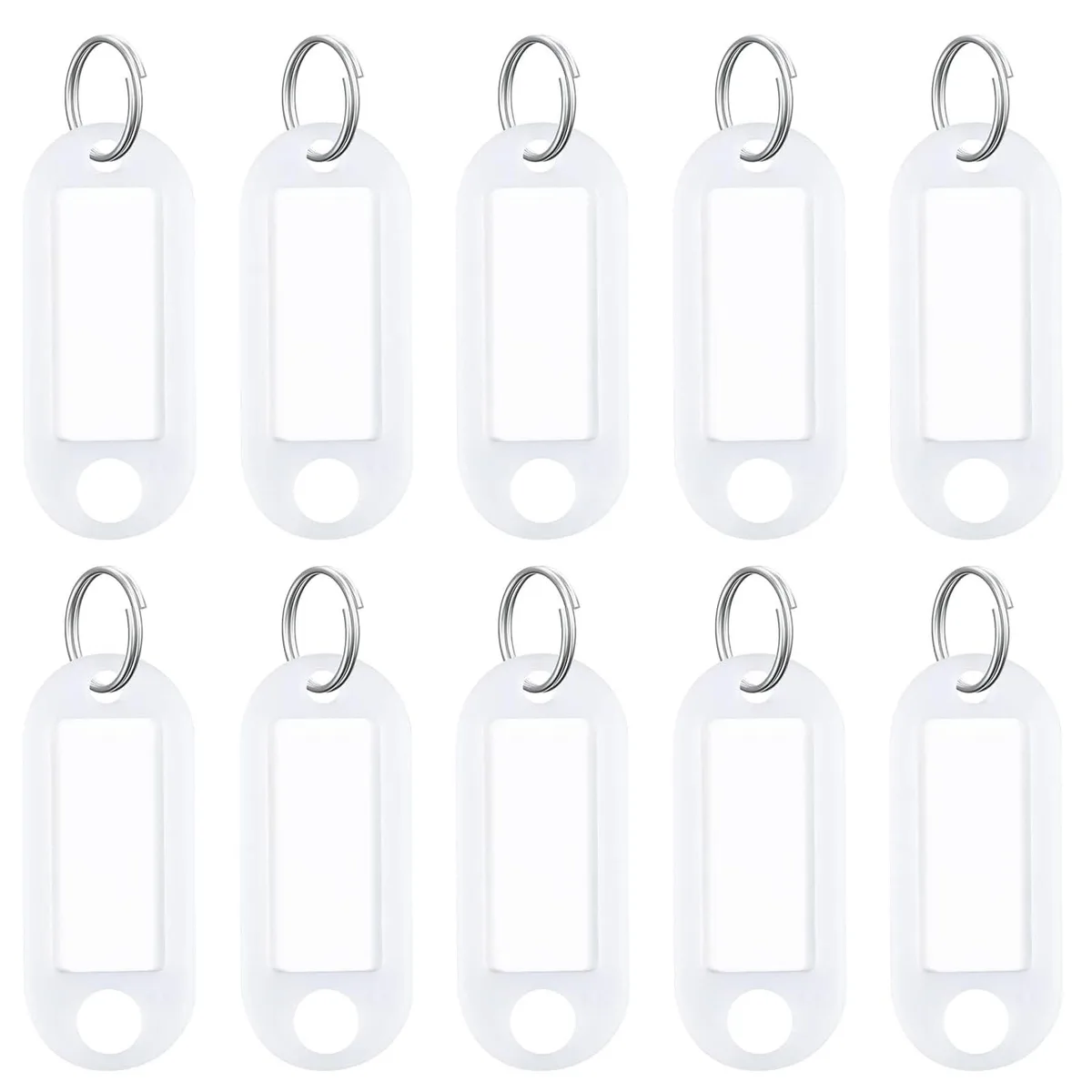 Uniclife 3040 Key Tags 10 Pack 2.1" White — product photo