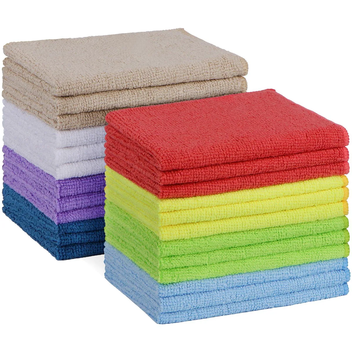  Microfiber Cleaning Cloth 24 Pack 12x11in Multi-Color Interior Care — product photo