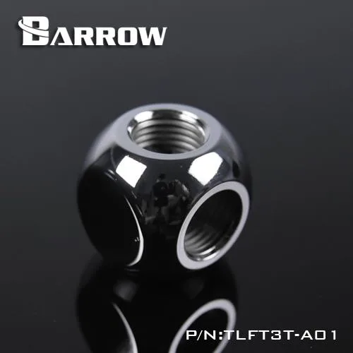 Barrow Mods Barrow Mods TLFT3T-A01-Silver 3-Way G1/4" Block Splitter Silver — product photo