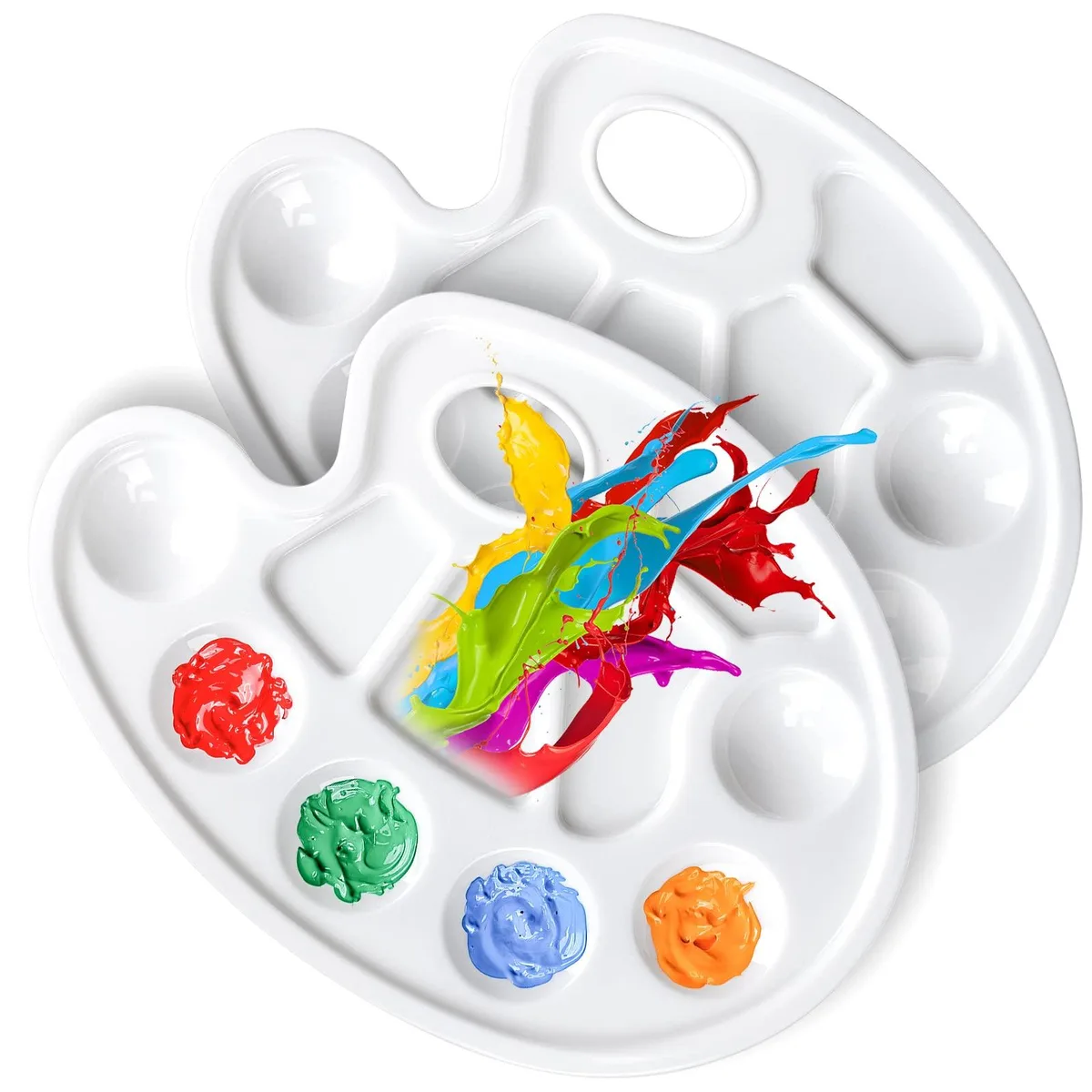 Avery USY-008 craft painting palette set, 12 colours, 22.8 x 16.5 cm, 2 pcs — product photo