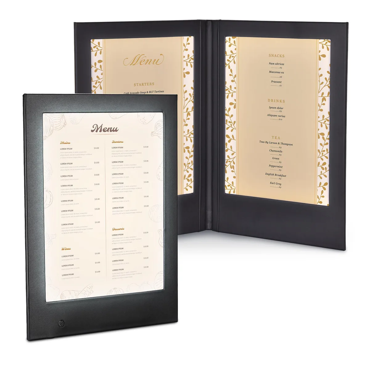 Yescom USA, Inc. Yescom USA, Inc. 26MNCSET001-L-1PL8X11-L8X11D LED backlit menu holder accessory — product photo