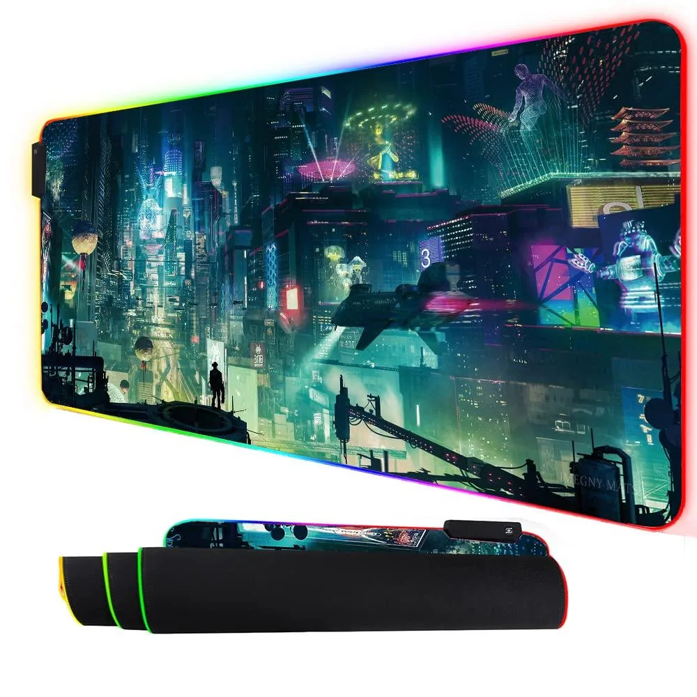 KEHIPI KEHIPI RGB Mouse Pad 9040 Greencity 900×400 mm — product photo