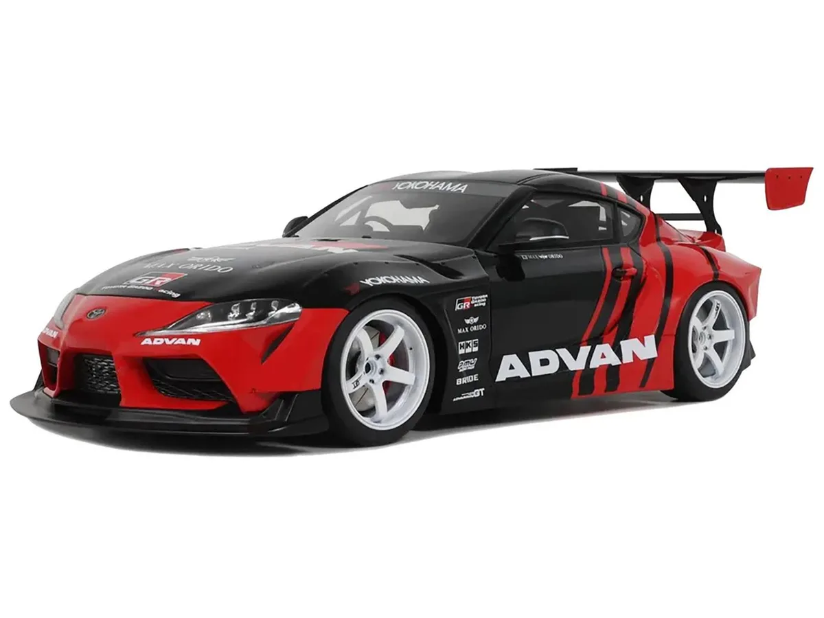 GT Spirit GT Spirit 2020 Toyota Supra GR RHD "Advan" Black Red 1/18 hobby collectible — product photo
