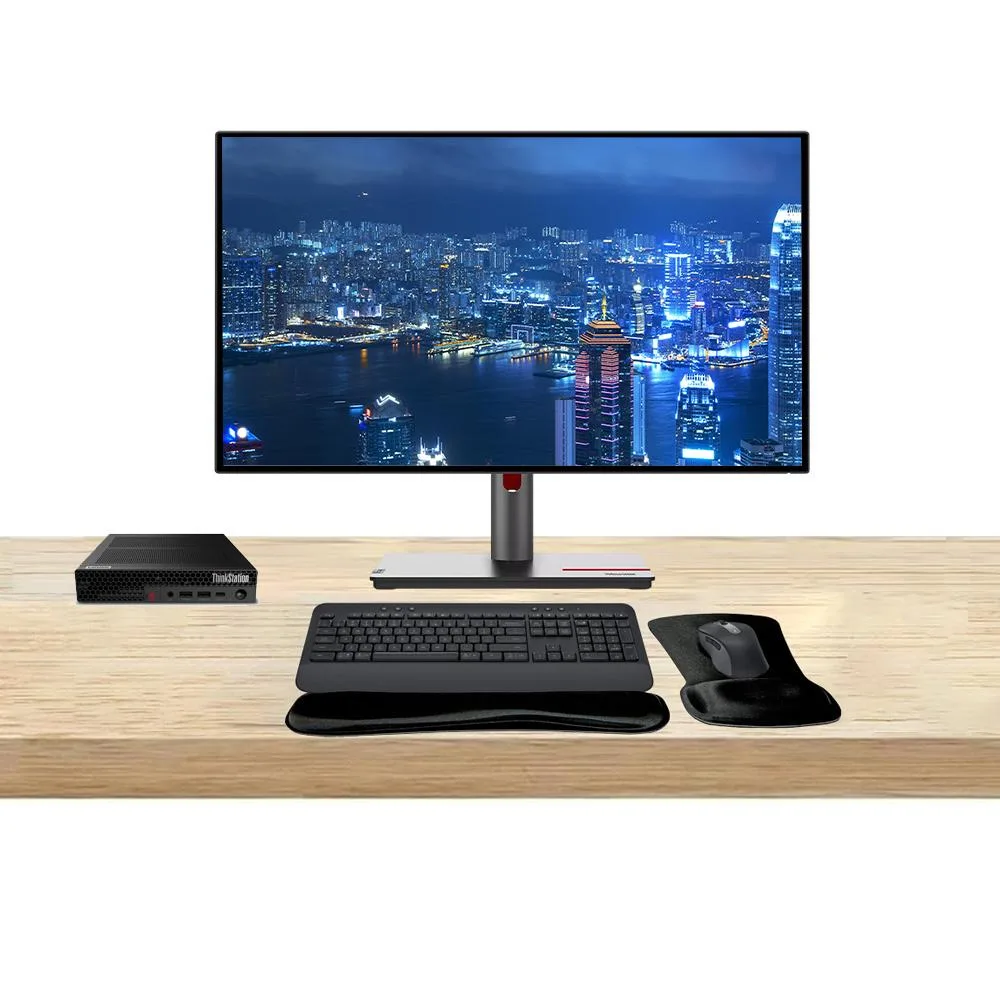 Lenovo Lenovo ThinkStation P3 Tiny i9-14900 32GB 1TB T1000 8GB DDR6 Dual 27" QHD MK650 — product photo