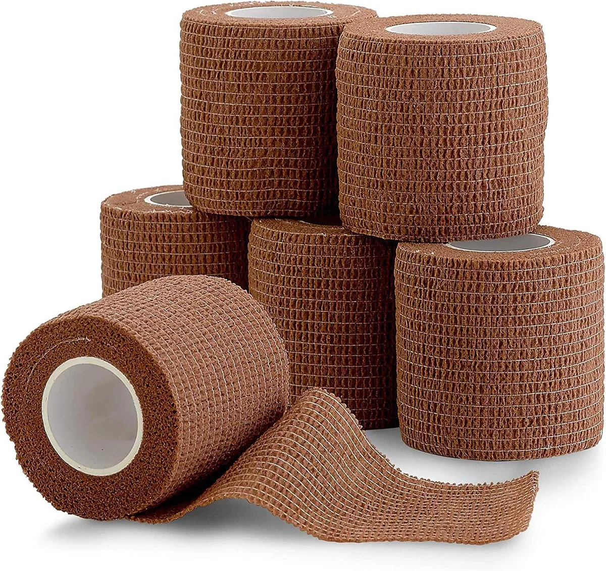 MEDca MEDca Self-Adherent Cohesive Tape 2" x 5 Yards Medium Tan 6 Pack — product photo