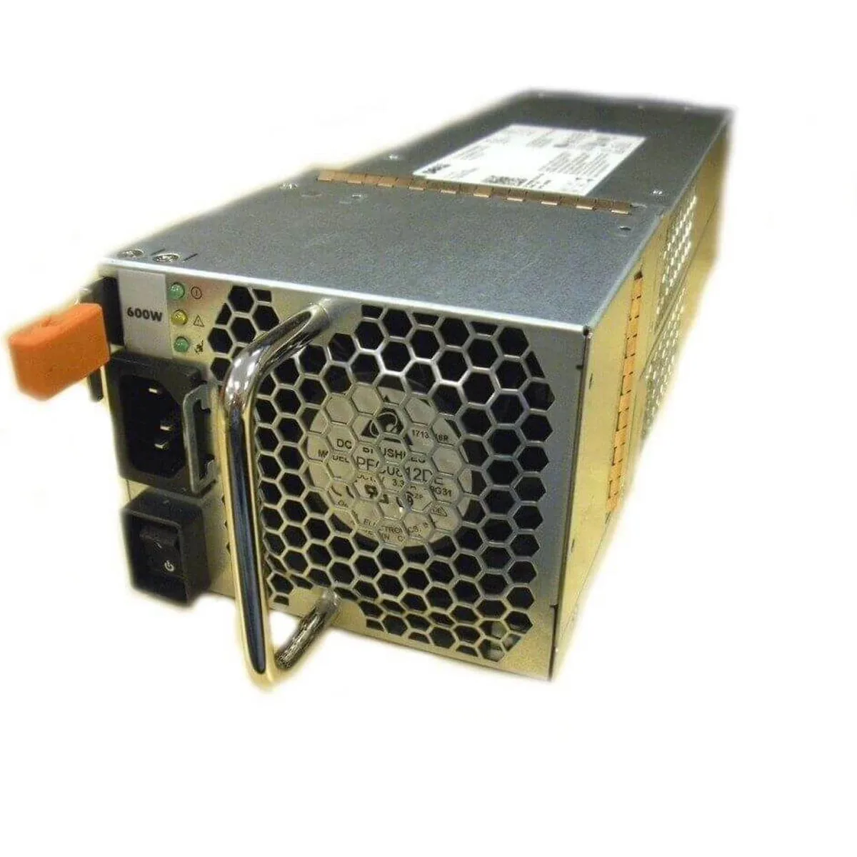 Redundant server PSU unit with side exhaust grille and release latch
